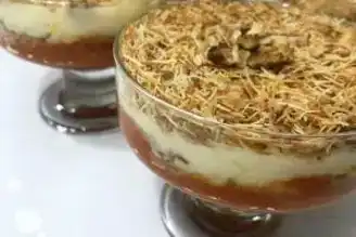 Bal Kabaklı Muhallebi ve Kadayıf Tatlısı
