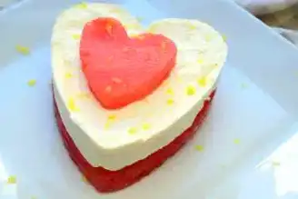 Rafine Şekersiz Karpuzlu Cheesecake Tarifi