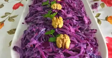 15 Dakikada Hazırlanan Lezzetli Mor Lahana Mezesi