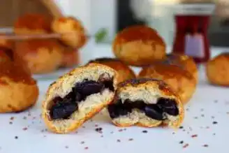 Tam Buğday Unlu Zeytinli Poğaça Tarifi