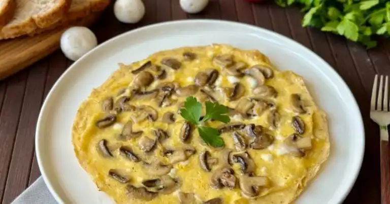 Pratik ve Lezzetli Mantarlı Omlet Tarifi