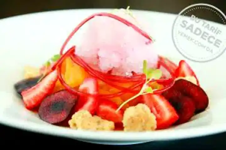 Yaz Şeftalisi ve Kirazlı Granita Tarifi