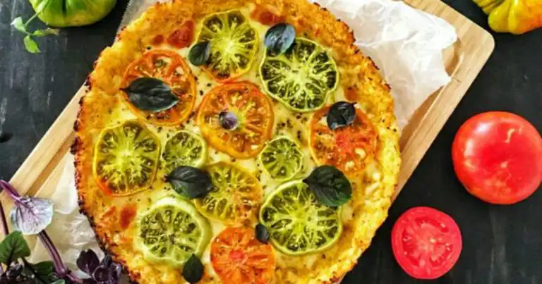 Nefis Yeşil Domatesli Karnabahar Pizzati!